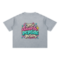 Gym Chemistry™ Your Favorite Peptide Person Mineral-Wash Boxy Tee — Light Gray