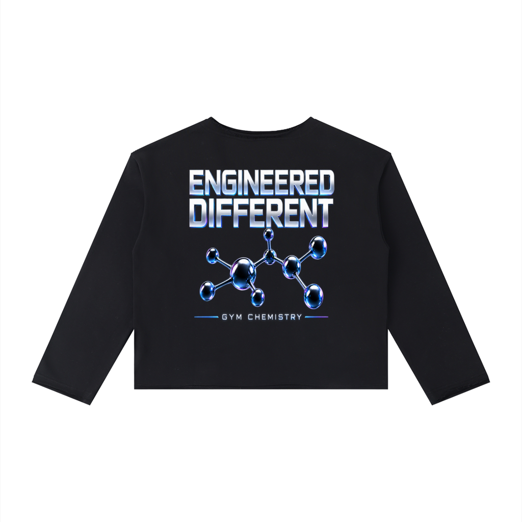 A Vibe™ Raw Hem Long Sleeve T-Shirt — Black