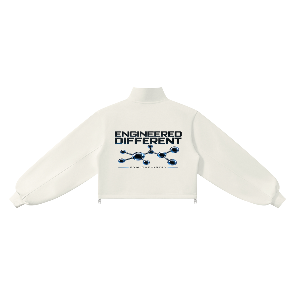 A Vibe™ Mock-Neck Quarter-Zip Sweatshirt — White