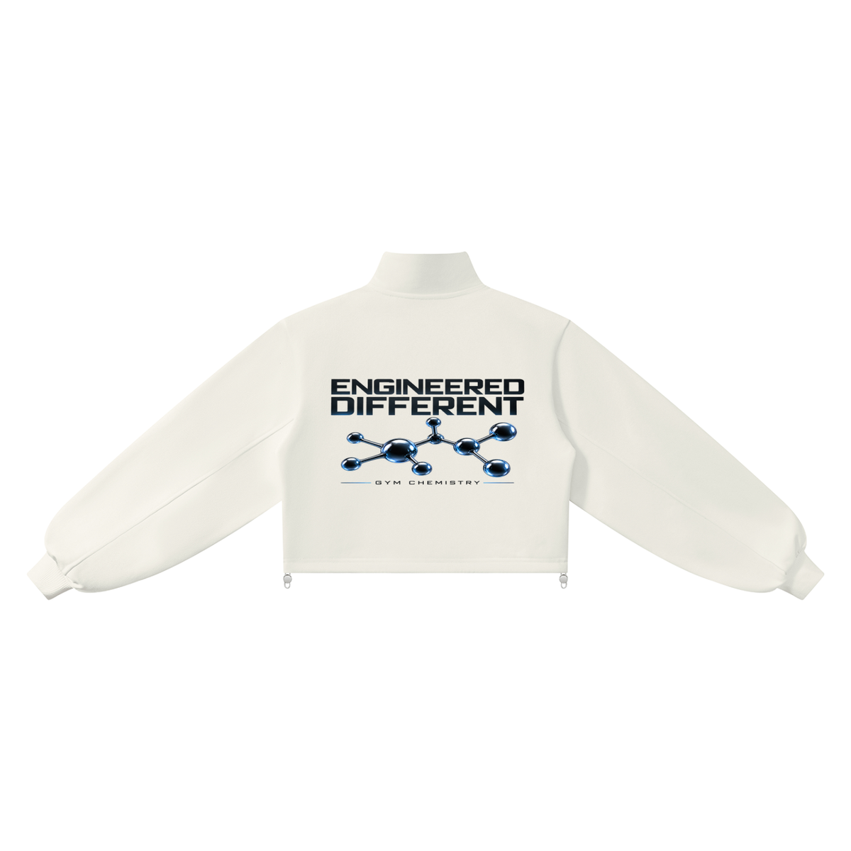 A Vibe™ Mock-Neck Quarter-Zip Sweatshirt — White