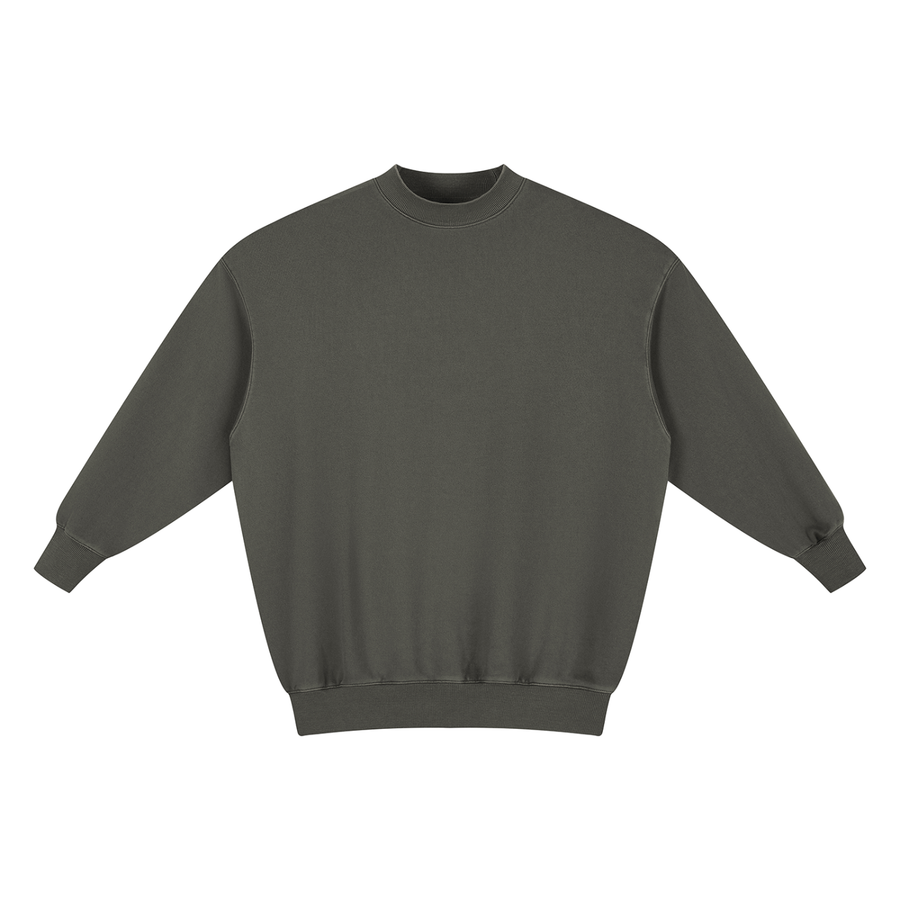 A Vibe™ Vintage-Wash Sweatshirt Dress — Dark Gray