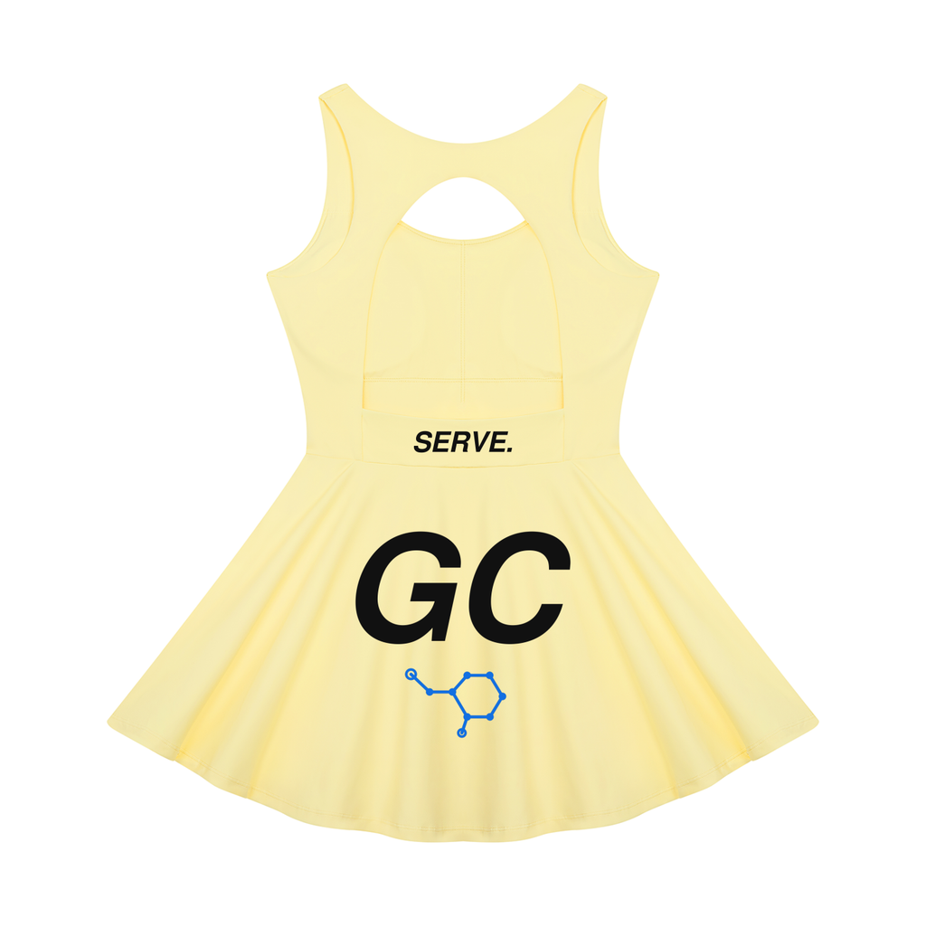 SERVE.™ | Open-Back Ace Dress — Yellow
