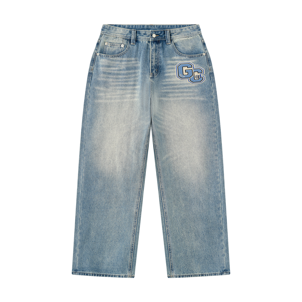 IN THE TRENCHES™ Vintage-Wash Relaxed Denim — Jeans Blue | Gym Chemistry product photo