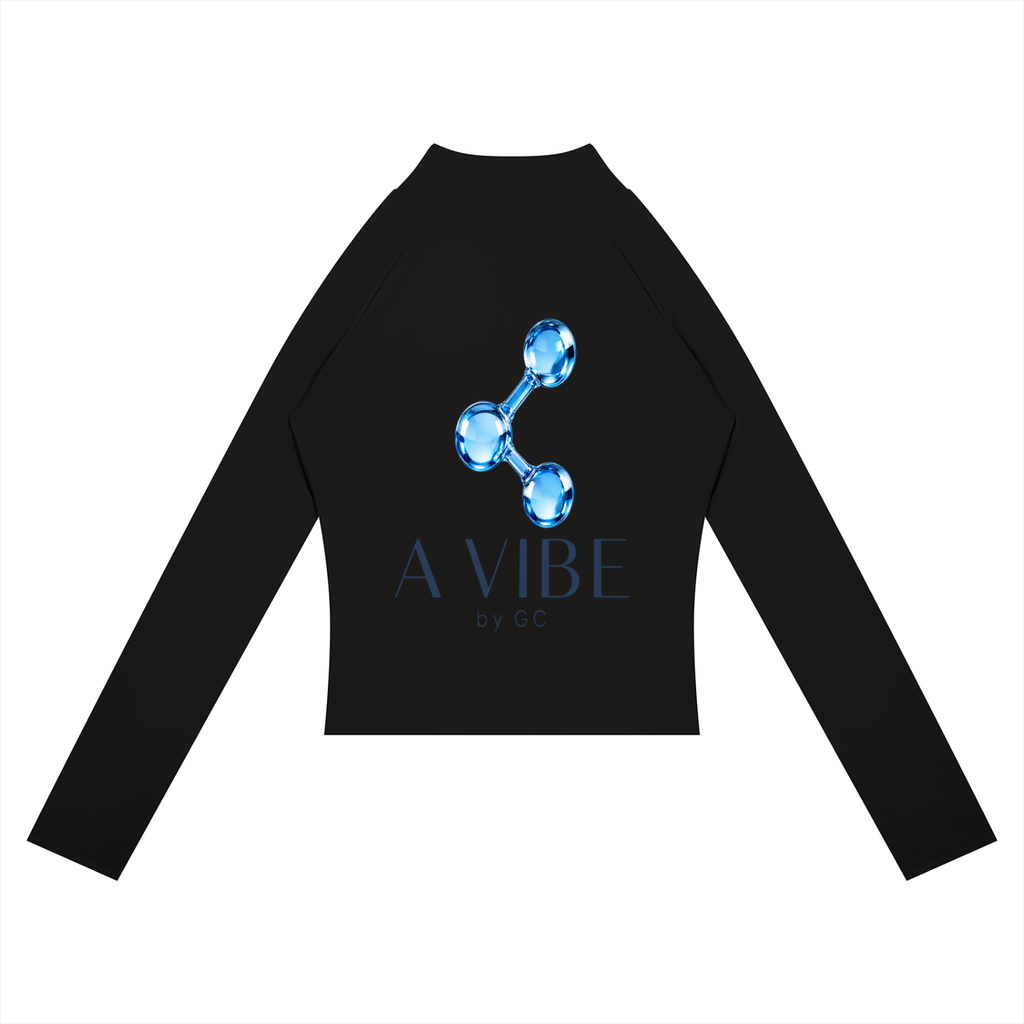 A Vibe™ Paneled Yoga Jacket — Black with Dark Gray