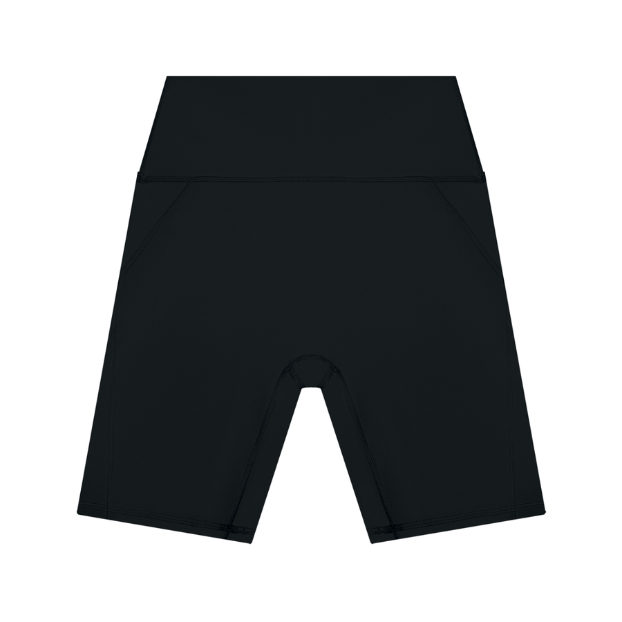 A Vibe™ Lycra High Waisted Yoga Shorts — Black