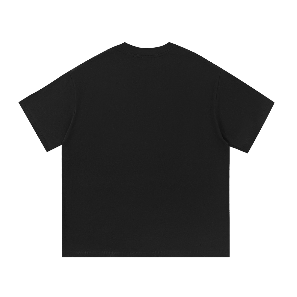 A Vibe™ Blue Molecule Graphic Oversized Cotton Tee — Black