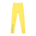 Women’s Lycra High Waisted Yoga Leggings , Lemon Yellow – Gym Chemistry apparel product photo