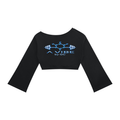 A Vibe™ Off-Shoulder Sweatshirt — Black