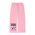 Women’s Wide Leg Raw Edge Sweatpants , Pink – Gym Chemistry apparel product photo