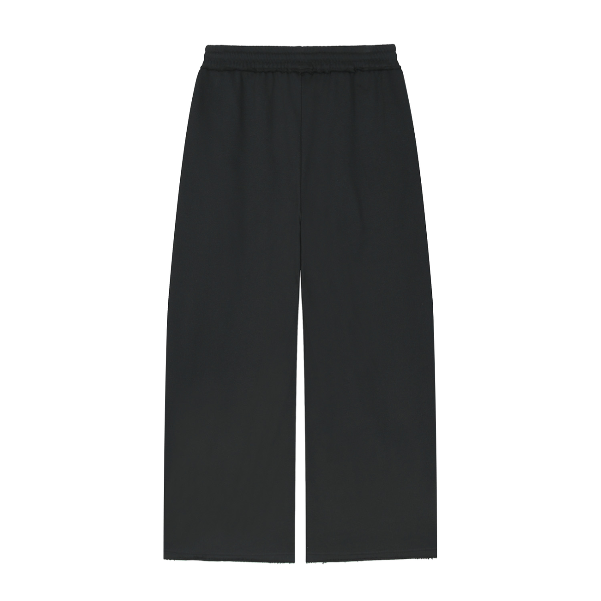 In The Trenches™ Raw-Edge Wide-Leg Sweats — Black