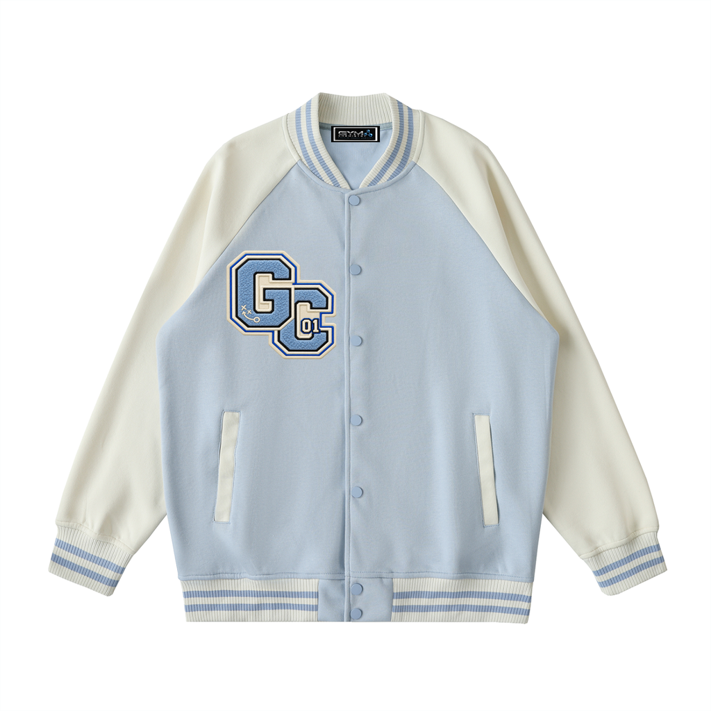 Two Tone Raglan Sleeve Varsity Jacket | Gym Chemistry product photo