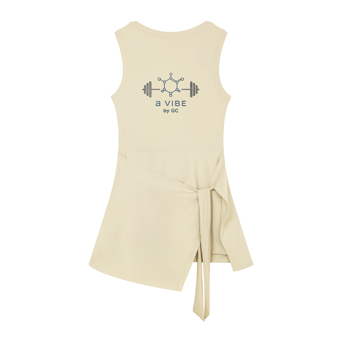 SERVE.™ | Drawstring A-Line Court Dress — Light Apricot