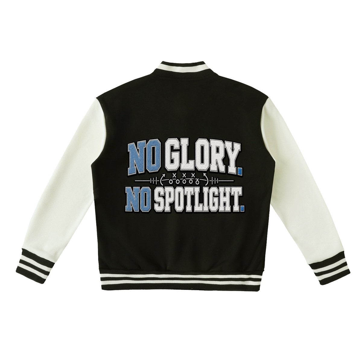 Two-Tone Fleeced Varsity Jacket