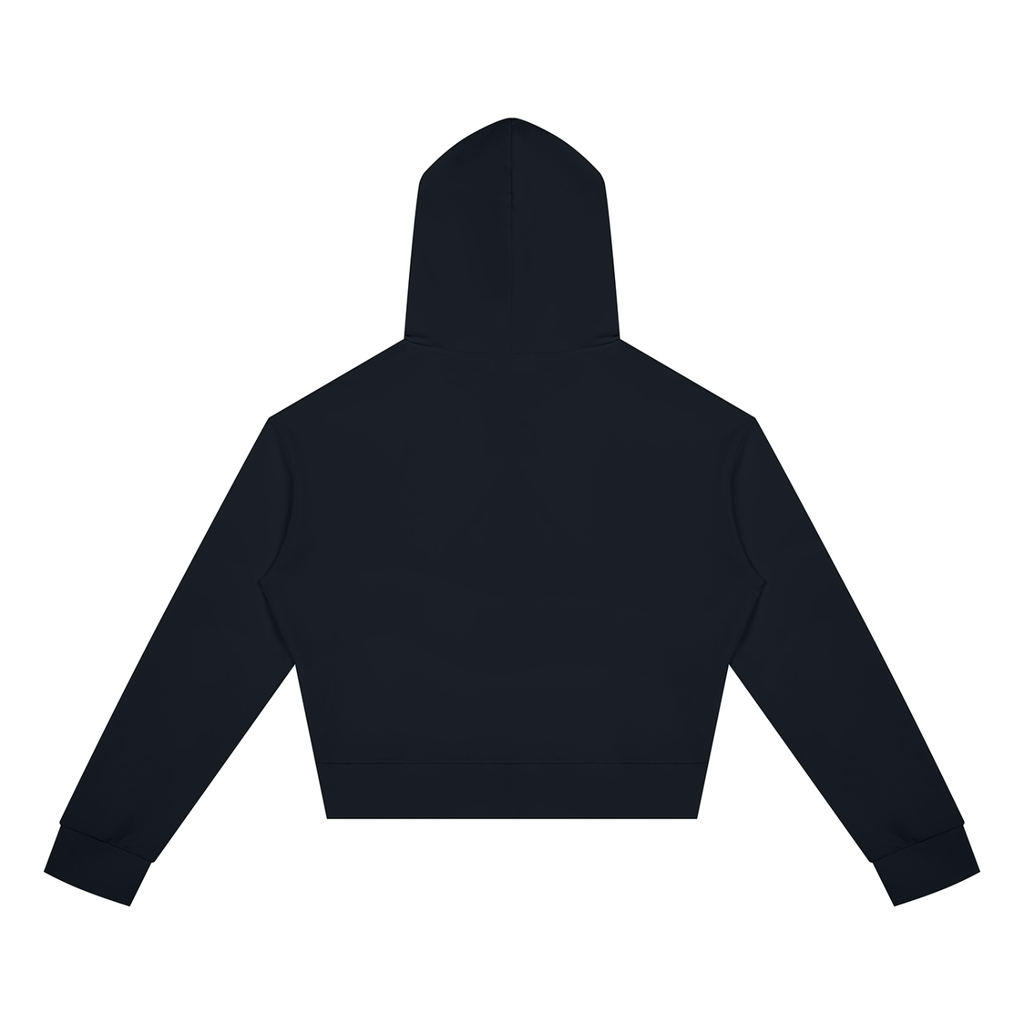 A Vibe™ Studio Cropped Zip Hoodie — Black