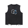 Snow Washed Raw-Hem Tank Top