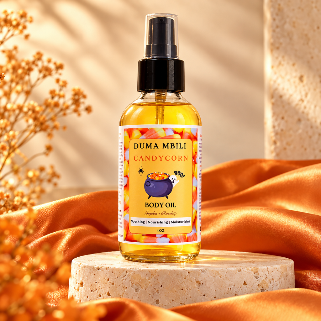 Included candy corn body oil