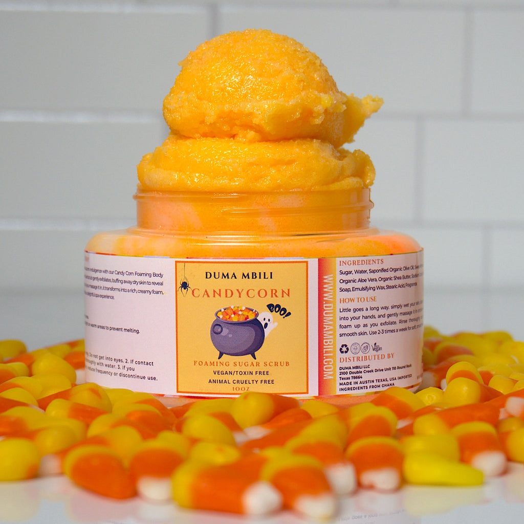 Included candy corn sugar scrub