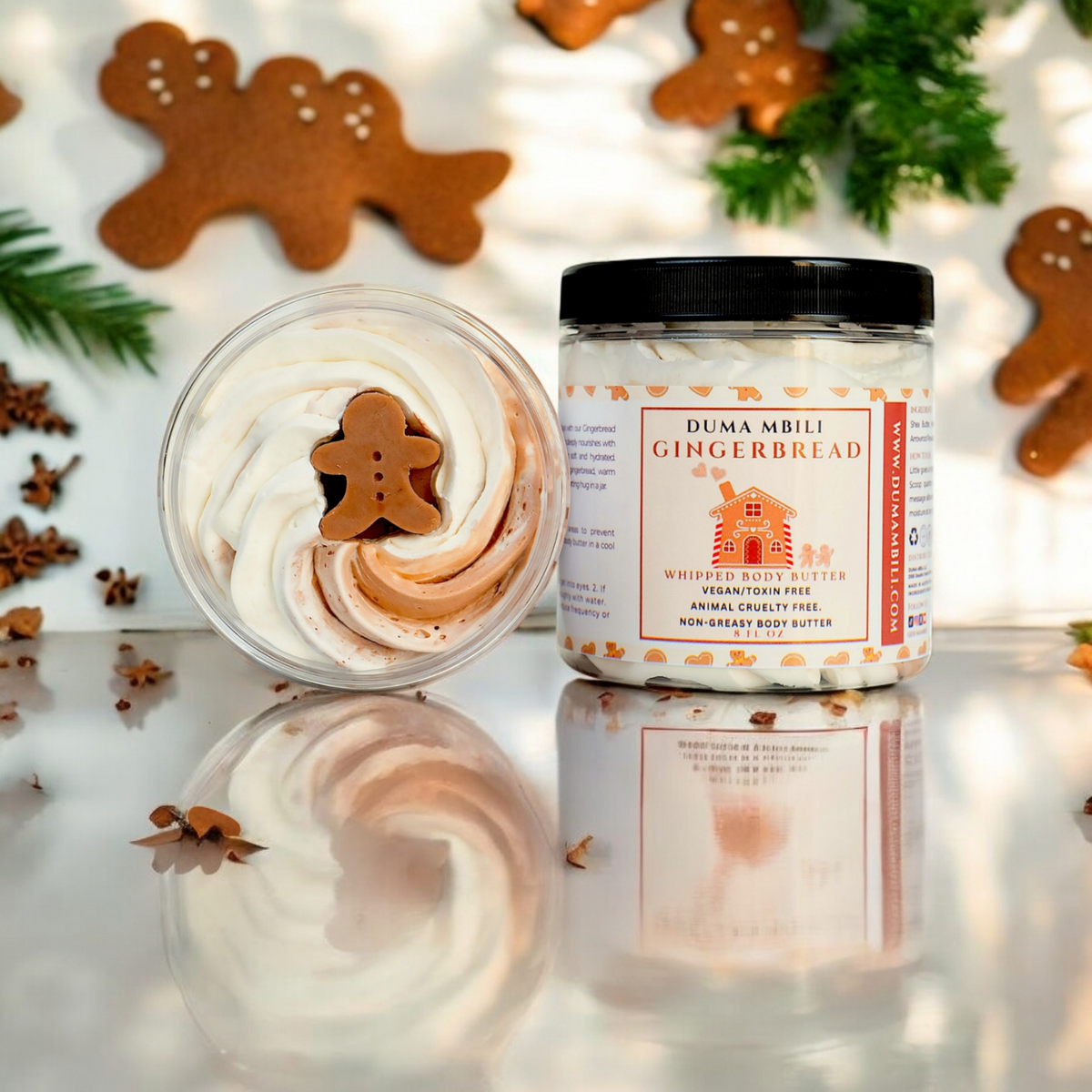 Included gingerbread whipped body butter