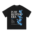 In My Receptor Era blue molecule design black Gym Chemistry tee, front view