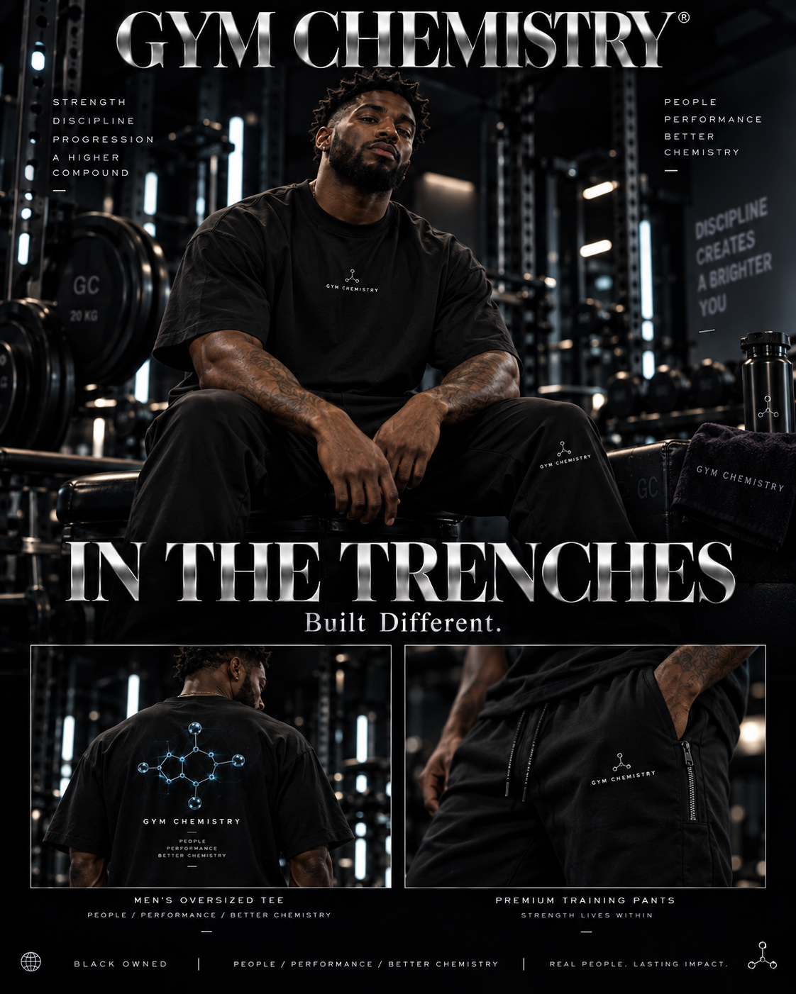 Gym Chemistry In The Trenches Black-owned campaign