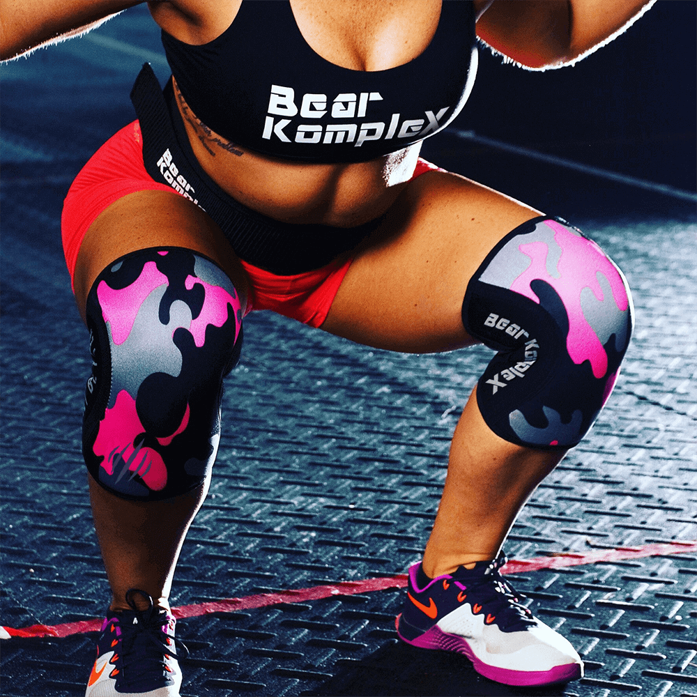 Gym Chemistry Lift Support™ Bear KompleX Knee Sleeves — Stars & Stripes
